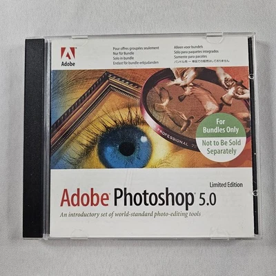 Adobe Photoshop 5.0 CD 1998 Limited Edition Near Mint Condition Unused Pls READ⬇ - Image 1 of 4