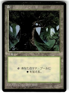 MTG Magic The Gathering 4th Edition Japanese Limited Card Land Forest (Eyes) - Picture 1 of 4