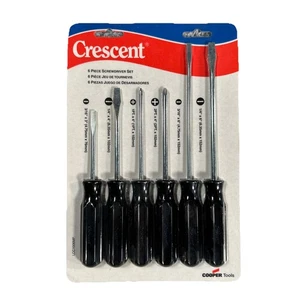 NEW NOS VTG Crescent 6 Piece Screwdriver Set Phillips & Slotted LCC1006MP Tools - Picture 1 of 9