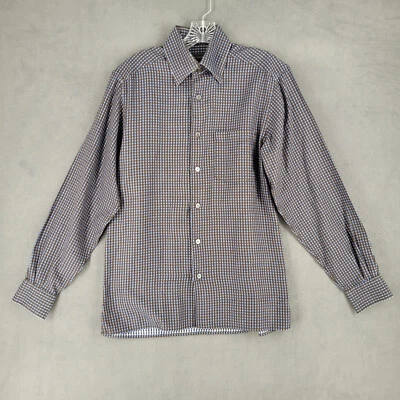 Ermenegildo Zegna Mens Shirt Size S Multicolor Button Up Check Cotton - Image 1 of 4