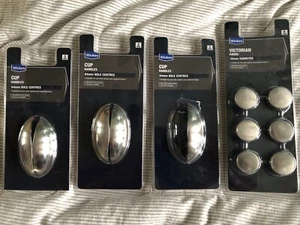 Wickes Gebürstetes Nickel Viktorianische Tassengriffe Knöpfe - Bild 1 von 3