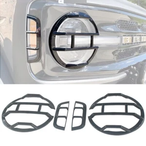 Protector de cubierta de luz de ceja/lámpara de faro delantero negro para Ford Bronco 2021+ - Imagen 1 de 18