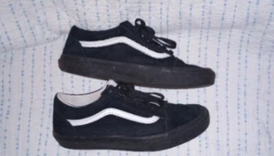 Vans Black On Black Sneakers M 8 W 9.5 - Picture 1 of 7