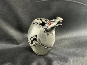 "Figura de dos piezas de metal quemador de incienso Dragon Egg de 2"" de alto" - Imagen 1 de 6