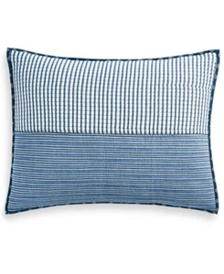 Martha Stewart Collection - 100% Cotton Nautical Stripe Pillow Sham, Standard - Picture 1 of 1