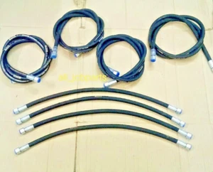 JCB HOSE - 3/8 Bsp Front Loader Arm Hose Kit L+R, 8 Pcs. (612/00100 612/02400 - Picture 1 of 9