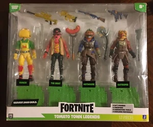 Juego de 4 figuras de acción Fortnite Squad Mode Tomato Town Legends 4" - totalmente nuevas - Imagen 1 de 6