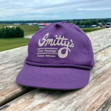 VTG Smitty's Total Package Fremont Nebraska Purple Rope Snapback Trucker Hat Cap
