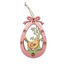 Carved Easter Wooden Pendant Wooden Crafts Hollow Hanging Tags  Easter Decor