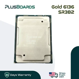 Intel Xeon Gold 6136 3GHz 12C Skylake 150W 24.75MB LGA 3647 Server CPU Processor - Picture 1 of 5