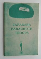Japanese Parachute Troops Book   Donald McLean 1975