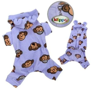 Klippo Pet KBD024XL Adorable Silly Monkey Fleece Dog Pajamas & Bodysuit With ... - Picture 1 of 1