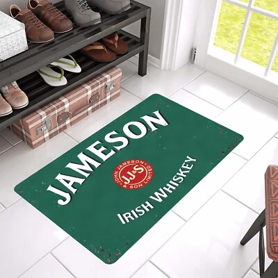 Vintage Style Jameson Irish Whiskey Door Mat Rug Indoor Outdoor Decor - Image 1 of 4