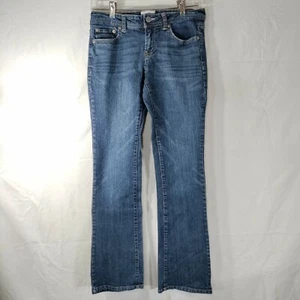 Aeropostale Chelsea Bootcut Jeans Womens Juniors Size 5/6 Regular Low Rise Dark - Picture 1 of 8