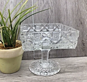 Vintage Westmoreland Crystal Square Compote Candy Dish - Picture 1 of 8