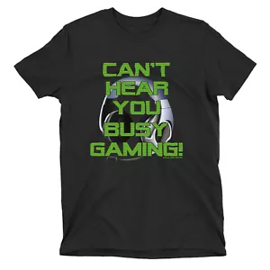 Camiseta Cant Hear You Busy Gaming Kids ORGÁNICA Algodón Retro Jugador Divertida - Imagen 1 de 3
