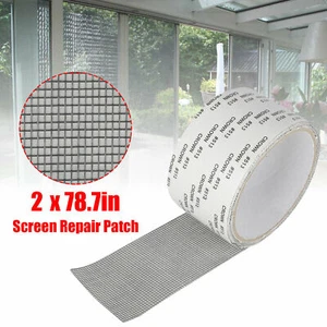 2pcs Window Screen Repair Tape Window Screen Patch Fiberglass Mesh Hole Tape US - Picture 1 of 8