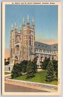 St. Peters Pauls Kathedrale Lewiston Maine ME Leinen Postkarte UNP Vintage Curteich