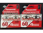 X2 Panasonic Microcassette Tapes 60 Min 4 Pack Rt-604Mc Nos Micro Cassette New