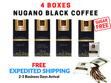 4x Nugano Gourmet Black Coffee Ganoderma Natural No  Sugar 100% Natural Beans