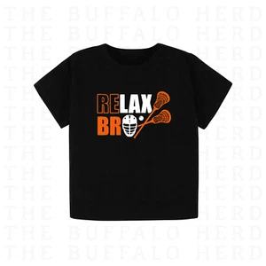 Kids Relax Bro Buffalo Bandits Shirt, Baby Youth Bandits Lacrosse Tee - Picture 1 of 1