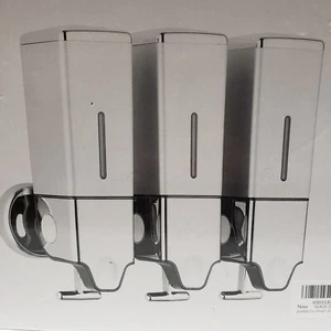 Wall-Mount Soap Dispenser Bathroom Shower Sink Shampoo Lotion Container 3X500ML - Picture 1 of 2