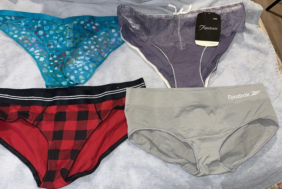 Мульти стиль 4 пары женщин краткое нижнее белье трусики хлопок спандекс смесь размер lg - Изображение 1 из 2