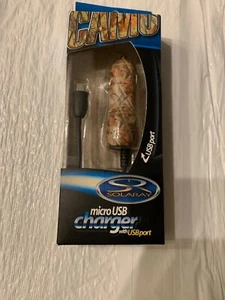 Caricabatteria da auto micro USB 1A con porta USB mimetico nuovo con scatola. - Foto 1 di 4