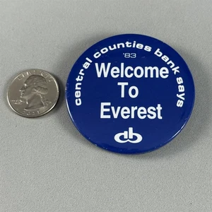 Vintage 1983 Penn State Football West Virginia Welcome To Everest Pinback Button - Bild 1 von 2