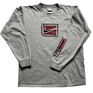 Vintage Nike Silver Tag Long Sleeve T Shirt Size Medium Swoosh 71 - Picture 1 of 11