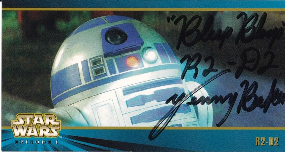 Карта Кенни Бейкера как R2-D2 с автографом Topps Star Wars Widevision сертификат подлинности - Изображение 1 из 1