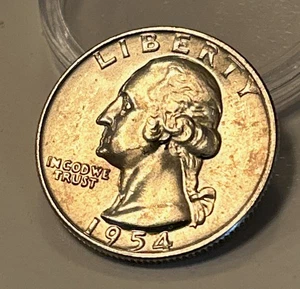 1954 D Washington Quarter - Uncirculated Condition 90 % Silver👍 - Picture 1 of 2