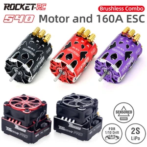 Rocket-RC Thunder 540 Sensored Brushless Motor & TS160A ESC for 1/10 RC Car 2S - Picture 1 of 18