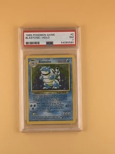 1999 Pokemon Game Base Set Blastoise Holo 2/102 RARE NM PSA 7 - Picture 1 of 2