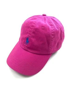 NEU MIT ETIKETT POLO RALPH LAUREN VIVID ROSA MÜTZE BLAU PONY BAUMWOLLE CHINO KUGELKAPPE - Bild 1 von 3