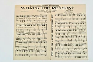 Orchestration Gratis 4- fold Sheet Music What's the Reason I'm Not Pleasin L1O  - Picture 1 of 7