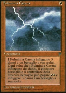 MTG Magic the Gathering Chain Lightning (137/310) Legends Italian LP - Picture 1 of 1