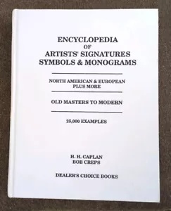 Encyclopedia of Artists' Signatures Symbols & Monograms Hardcover - Caplan Lib - Foto 1 di 15