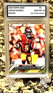 Jayden Daniels 2024 TOPPS NOW Record Setting GRADED GEM-MT 10 ROOKIE CARD #6 - Picture 1 of 4