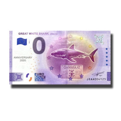 Euro Souvenir Anniversary S.Africa JEAA 2022-1 Great White Shark Souvenirscheine - Image 1 of 2
