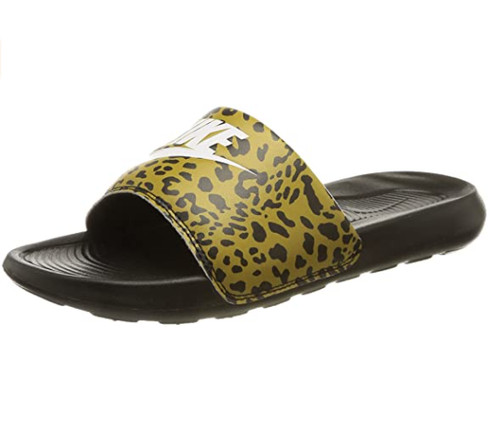 Sandali donna Nike Victori One Print slide chutney bianco nero taglia 8