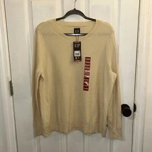 Neu mit Etikett GAP Damen-Langarmpullover mit Saatstich und Rundhalsausschnitt, Biege GRÖSSE XL - Bild 1 von 17