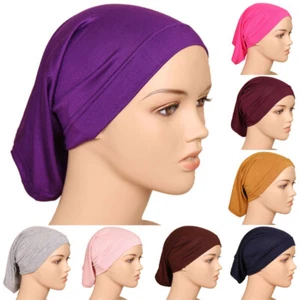 Muslimischer Unterschal Baumwolle innen Ninja Kappe Kopfbezug Hijab Damen Kappe Kopfbedeckung - Bild 1 von 29