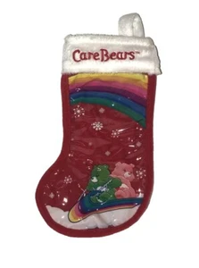 Medias delanteras vintage de plástico transparente de Navidad Care Bears - Imagen 1 de 6
