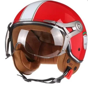Helmet Open Face Motorcycle Retro Scooter Chopper Motor Bike New Style DOT 3/4 - Picture 1 of 5