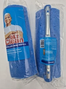 Mr Clean Roller Mop Refill Blue Absorbent Scrubbing Sponge NEW! - Picture 1 of 4