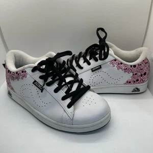 Vintage Rare Adio Skate Shoes Eugene Size 9 Women’s White Pink Skulls Y2K BAM - Picture 1 of 19