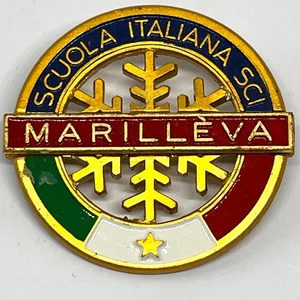Scuola Italiana Sci Marilleva Italienische Skischule Emaille Pin Anstecker Italien Skifahren - Bild 1 von 2