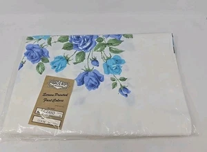 Vintage Broderie Creations Tablecloth Bright Color Florals 52”x70” NOS - Picture 1 of 7