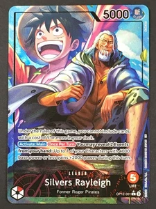 Lámina One Piece Silver Rayleigh (arte alternativo) OP12-001 Legacy of the Master casi nueva - Imagen 1 de 4
